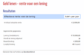 afbetaling lening berekenen