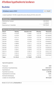 lening berekenen hypotheek