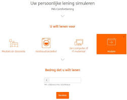 ing persoonlijke lening berekenen