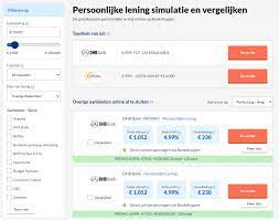 goedkoopste persoonlijke lening simulatie
