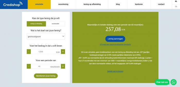 aanvraag persoonlijke lening