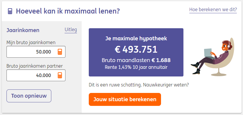 hoeveel kan ik lenen hypotheek