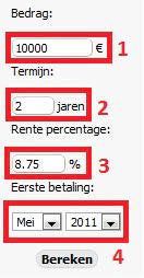 lening op afbetaling simulatie